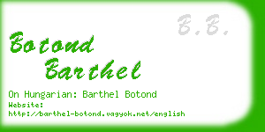 botond barthel business card